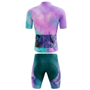 Ensemble de cyclisme sur route pour hommes : maillot de performance personnalisé et short à bretelles, ensemble de vêtements de sport athlétiques anti-humidité - Product Image 3