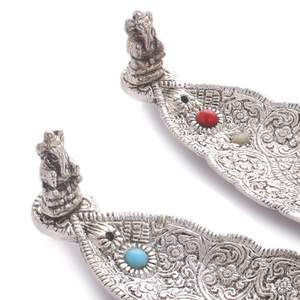 ที่วางธูปโลหะแบบคลาสสิก พร้อมที่ดักขี้เถ้า งานแฮนด์เมด สำหรับวัด โรงแรม และงานเทศกาล - Product Image 4