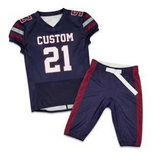 American football uniform set full gear youth and adult padded jersey pants helmet gloves <b>socks</b> custom team colors - Product Image 3