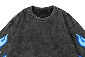 Camiseta de Hombre Estilo Vintage con Lavado Ácido Personalizado, Corte Regular, Streetwear, 100% Algodón, Ecológica, de Secado Rápido y Transpirable - Product Image 5