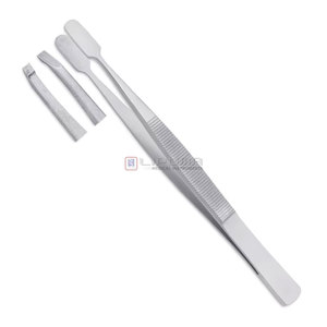 Pince à épiler ultra-fine en acier inoxydable de précision avec pointe inclinée, prise en main confortable pour une épilation et un façonnage faciles des poils. - Product Image 1