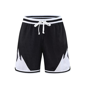 Shorts de course et de basketball pour hommes, en maille unie à taille élastique, avec design sublimé, respirants, écologiques et à séchage rapide, vente en gros - Product Image 1