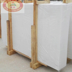 Vietnam <b>Marble</b> Polished Pure White 100% Natural Thin Slab Waterproof Durable Eco-Friendly Modern Kitchen Apartment Villa 24x24 - Product Image 5