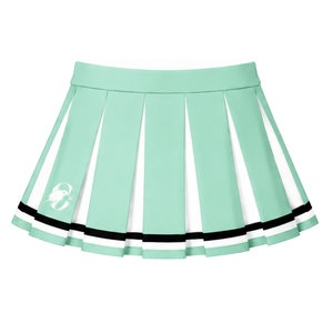 Ensemble d'uniforme de cheerleading vert menthe, haut sans manches à col en V, jupe plissée, pour équipe sportive, performance de danse, entraînement et compétition - Product Image 4