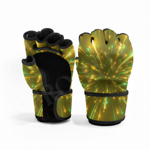 ถุงมือ MMA สีแดงและดำล้วน สำหรับฝึกซ้อมมืออาชีพ แบบผูกเชือก สวมใส่สบาย - Product Image 2