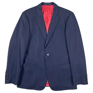 Blazer d'affaires bleu marine sur mesure pour homme, veste de costume formelle en tissu italien, manteau de bureau de luxe sur mesure avec personnalisation OEM - Product Image 1