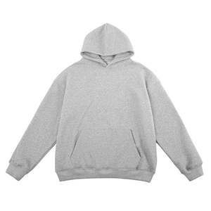 Sweat-shirt à capuche pour homme en molleton de coton marron, sans cordon, avec imprimé lettres et poche kangourou, style décontracté, vente en gros - Product Image 5