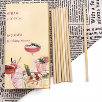 ECOLIFE Pailles jetables en bambou naturel biodégradables pour boissons, fêtes, bars, voyages, cuisine, 6mm 8mm 10mm 12mm, cadeaux parfaits