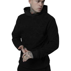 Venta al por mayor personalizado hombres pulóver sudaderas con capucha antiarrugas más tamaño impermeable polar al aire libre ropa deportiva bordada de punto - Product Image 2