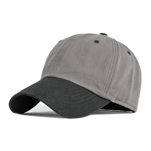 Heavy Loopback Twill Crown Hat <b>Men</b> High Density Cotton Fabric <b>Flat</b> Adjustable Metal Buckle Panel <b>Cap</b> - Product Image 2