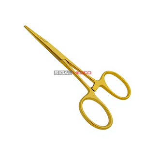 Pinzas Mosquito Premium Rectas con Mango Dorado de 3.5 Pulgadas, Pinzas Hemostáticas con Bloqueo, Instrumento Quirúrgico de Acero Inoxidable para Uso General - Product Image 2