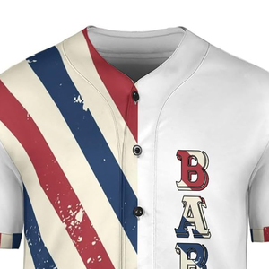 Wholesale Factory Price Custom Sublimated Barber Jersey Breathable And Unique Design - Product Image 4