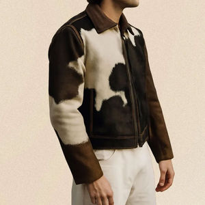 Chaqueta de cuero vacuno vintage de primera calidad para hombre, chaqueta de cuero hecha a mano, chaquetas de invierno para hombre - Product Image 4