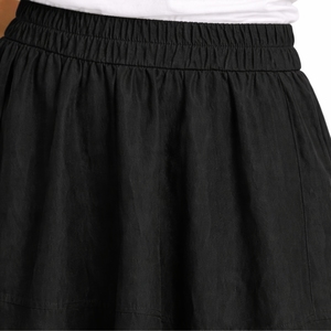 Jupe longue maxi taille haute pour femme en cuir véritable respirant et mousseline, coupe trapèze, style de luxe, personnalisable OEM, décontractée - Product Image 6