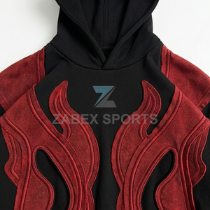 ZABEX SPORTS Sweat à capuche personnalisé pour homme, 350 g/m², 100 % coton molletonné, chaud, multicolore, style streetwear, col oversize - Product Image 3