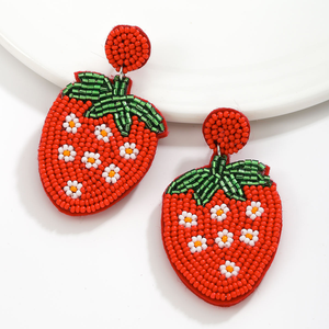 New Wholesale Hot Selling Bohemian Beaded Fruit Women's Classic <b>Sweet</b> Cute <b>Flowers</b> Strawberry Women's BY MULTI CRAFT - Product Image 2