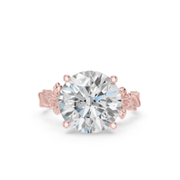 Bague de fiançailles en diamant synthétique de laboratoire taille brillant Aurum Diam, couleur E, certifiée EGL, plaqué argent, pierre de luxe pour mariage