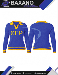 Suéter de punto verde informal para mujer de la hermandad Sigma Gamma Rho con estampado de letras SGR, suéter con letras en la parte superior, personalizado con cualquier logotipo - Product Image 6