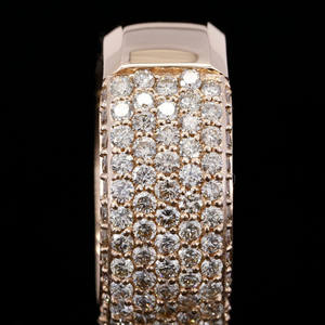 Anillos de Diamantes Moissanite VVS con Certificado IGI, Chapados en Oro Rosa, Estilo Hip Hop, Anillos Finos de Diamantes de Calidad VVS para Unisex - Product Image 6