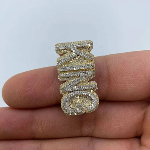Luxury Moissanite King Letter <b>Ring</b> Iced Out <b>Name</b> Statement Band 925 Silver Hip Hop Jewelry Gift Luxe Style <b>Ring</b> - Product Image 3