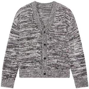 <b>Men</b> Mixed Yarn Knitted <b>Cardigan</b> Sweater Button Up V Neck Soft Warm Knit Casual Winter Fashion Streetwear Top - Product Image 1