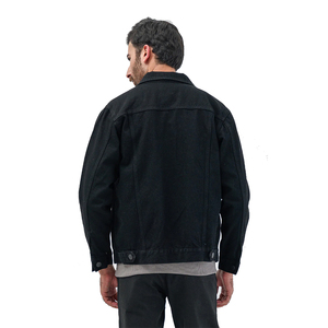 Hot <b>Sale</b> Men's Jeans Jacket Back Color Long Sleeve Panel Rust Free Snap Button Closure Streetwear Jeans Coat For <b>Spring</b> Summer - Product Image 2