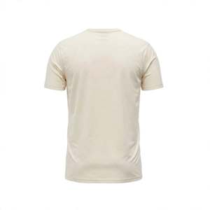 T-shirt pour homme col rond blanc cassé à manches courtes, coupe classique, décontracté, avec motif logo Laurel, personnalisable - Product Image 3