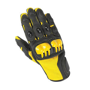 Gants de moto en cuir respirant enduit de PU, à doigts complets, unisexes, pour le cyclisme et la conduite, avec protection des articulations en carbone, marque privée - Product Image 5