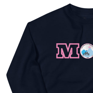 Sweat-shirt unisexe rose à col rond bleu marine, pull en molleton graphique à manches longues, vêtement décontracté pour l'hiver, mode quotidienne - Product Image 4
