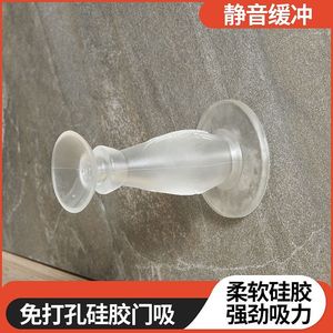 Silicone Door <b>Stopper</b> No Drill Transparent For Bathroom Kitchen Glass Doors Double Sided Fixing Home Use - Product Image 5