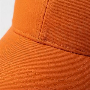 Casquette de baseball orange à 6 panneaux en coton, ajustée, unisexe, décontractée, couleur unie, taille adulte 58-60CM - Product Image 4