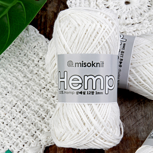 [Misoknit] Hilo de cáñamo Premium 50g Hilo de ganchillo seguro y ecológico con propiedades antibacterianas naturales - Product Image 1