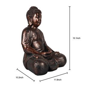 Escultura de Buda Zen de 16.1 Pulgadas para Interiores/Exteriores, Elegante Estatua para Decoración del Hogar, Patio, Terraza o Jardín - Product Image 2