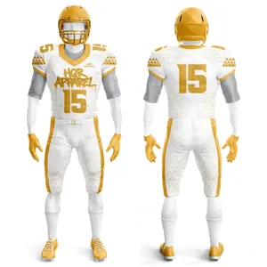 Uniforme de football américain unisexe sans manches en spandex et polyester de haute qualité, séchage rapide, impression par sublimation personnalisée du nom de l'équipe - Product Image 2