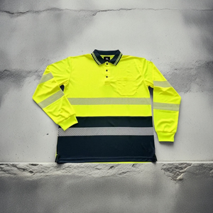 Camiseta polo de alta visibilidad, camiseta polo reflectante de manga corta, poliéster de secado rápido, ropa de trabajo de seguridad naranja fluorescente - Product Image 6