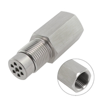 Nouvel adaptateur de capteur d'oxygène M18 X 1.5 180 degrés en acier inoxydable 304, mini catalyseur universel pour capteur d'oxygène de voiture