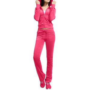 Nouveau élégant Logo personnalisé survêtement haut court sweat et Jogging survêtement femmes velours survêtements pour femmes 2026 - Product Image 3