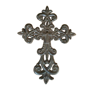 Croix murale en métal chrétienne, en fonte, faite à la main, design moderne et écologique pour la décoration de la maison - Product Image 2