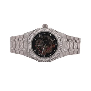 Nuevo Reloj de Lujo con Diamantes Moissanite VVS, Movimiento de Cuarzo de Alta Calidad, Acero Inoxidable, Estilo Clásico Hip Hop, Unisex, Fabricante Indio - Product Image 1