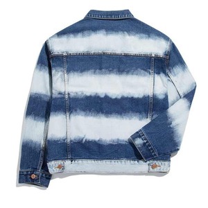 Custom Men's Plus Size Contrast Tie <b>Dye</b> Denim Jean Jackets Breathable Classic Fashion Regular Sleeves Wholesale Casual Style for - Product Image 1