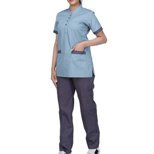 Customized Medical Scrub <b>Set</b> Women Stretch Nurse Uniform Fashionable Hospital <b>Doctor</b> Dental Clinical Workwear Jogger Scrub Suit - Product Image 2