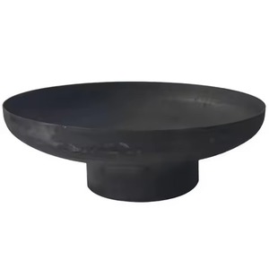 Brasero moderne évasé en acier au carbone avec support trépied angulaire à grande hauteur pour extérieur et jardin, pour brûler du bois - Product Image 3