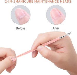 Double Head Reusable Cuticle Pusher <b>Nail</b> Tool Stainless Steel <b>Nail</b> Cleaning Dead Skin Remover Manicure <b>Cleaner</b> 13.5cm - Product Image 5