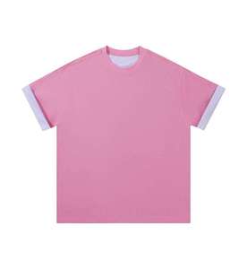 T-shirt en tricot à manches courtes coupe oversize streetwear 100% coton 220g écologique séchage rapide anti-plis usage quotidien - Product Image 3