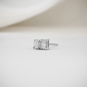 ต่างหูเพชรทอง 14K รูปทรงหลากหลาย มรกตเพาะเลี้ยง รูปหัวใจ รูปไข่ รูปหยดน้ำ ต่างหูเดี่ยว เครื่องประดับทันสมัยสำหรับผู้หญิง - Product Image 5