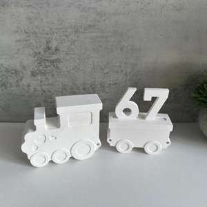 Locomotive Locomotive Candlestick Candlestick Gypsum <b>Resin</b> Silicone Mold - Product Image 1