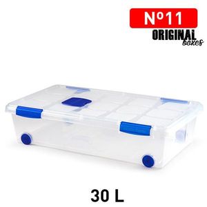 Scatole originali in plastica da 30 litri con ruote e coperchio per l'organizzazione della casa - Product Image 1