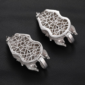 จี้หน้าฮิปฮอปแบบกำหนดเองสำหรับผู้ชาย จี้เพชรโมอิสซาไนต์ VVS ระยิบระยับ เครื่องประดับ 3 มิติ จี้เงินแท้ S925 - Product Image 6