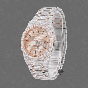 Montre élégante pour homme, bracelet en acier inoxydable de 20 mm, ETA, diamants en moissanite, quartz analogique, carrée, business, mode, luxe - Product Image 2