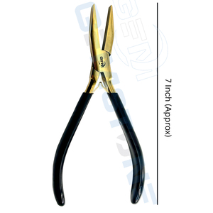 GEMSTONE ENTERPRISES - Pinza de 7 Pulgadas para Remover Extensiones de Cabello, de Boca Plana, con Acabado Dorado, Duradera, Reutilizable, de Acero Inoxidable, para Uso Comercial - Product Image 6